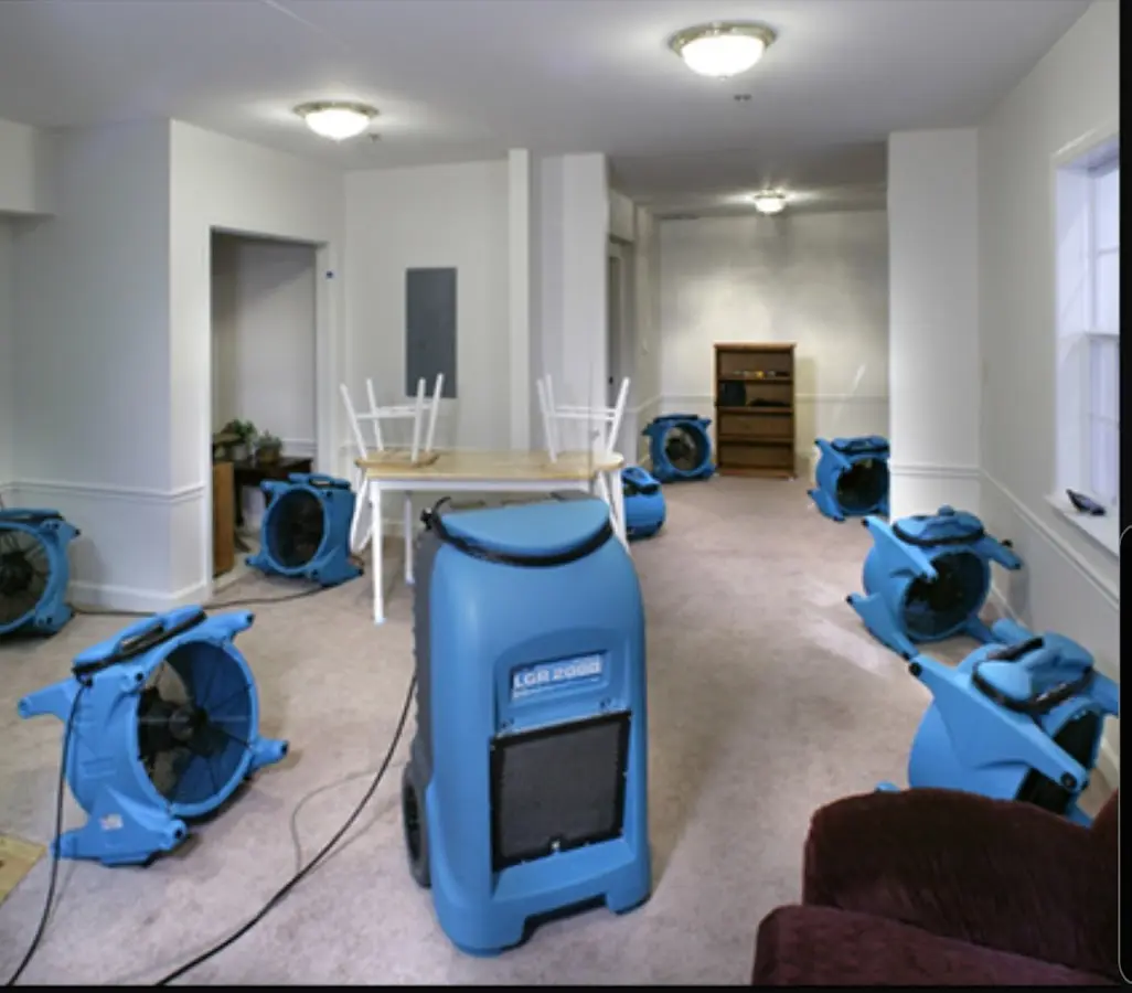 Air movers and dehumidifier setup for Water Extraction & Removal in Kathleen